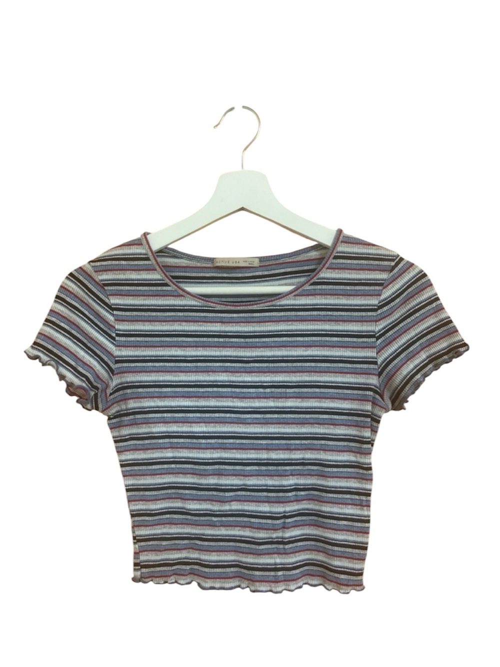 Nordstrom Active USA Size Small Blue and Red Striped T-Shirt